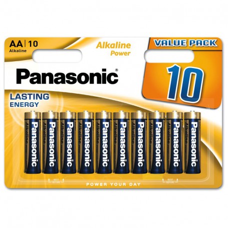 Baterie PANASONIC 10 ks alkalická tužková - AA