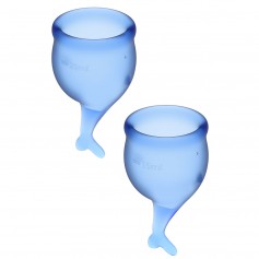 Menstruační kalíšky SATISFYER FEEL SECURE MENSTRUAL CUP blue