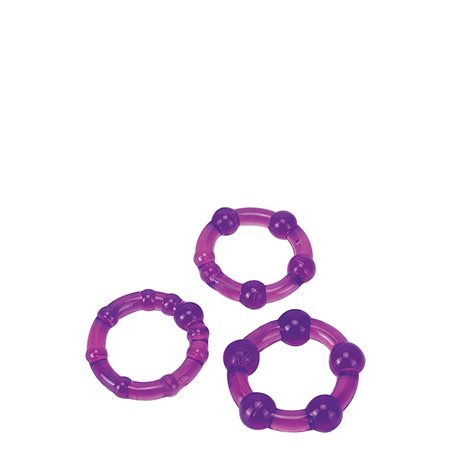 Kroužky na penis PRO RINGS 3 ks fialové | Seven Creations